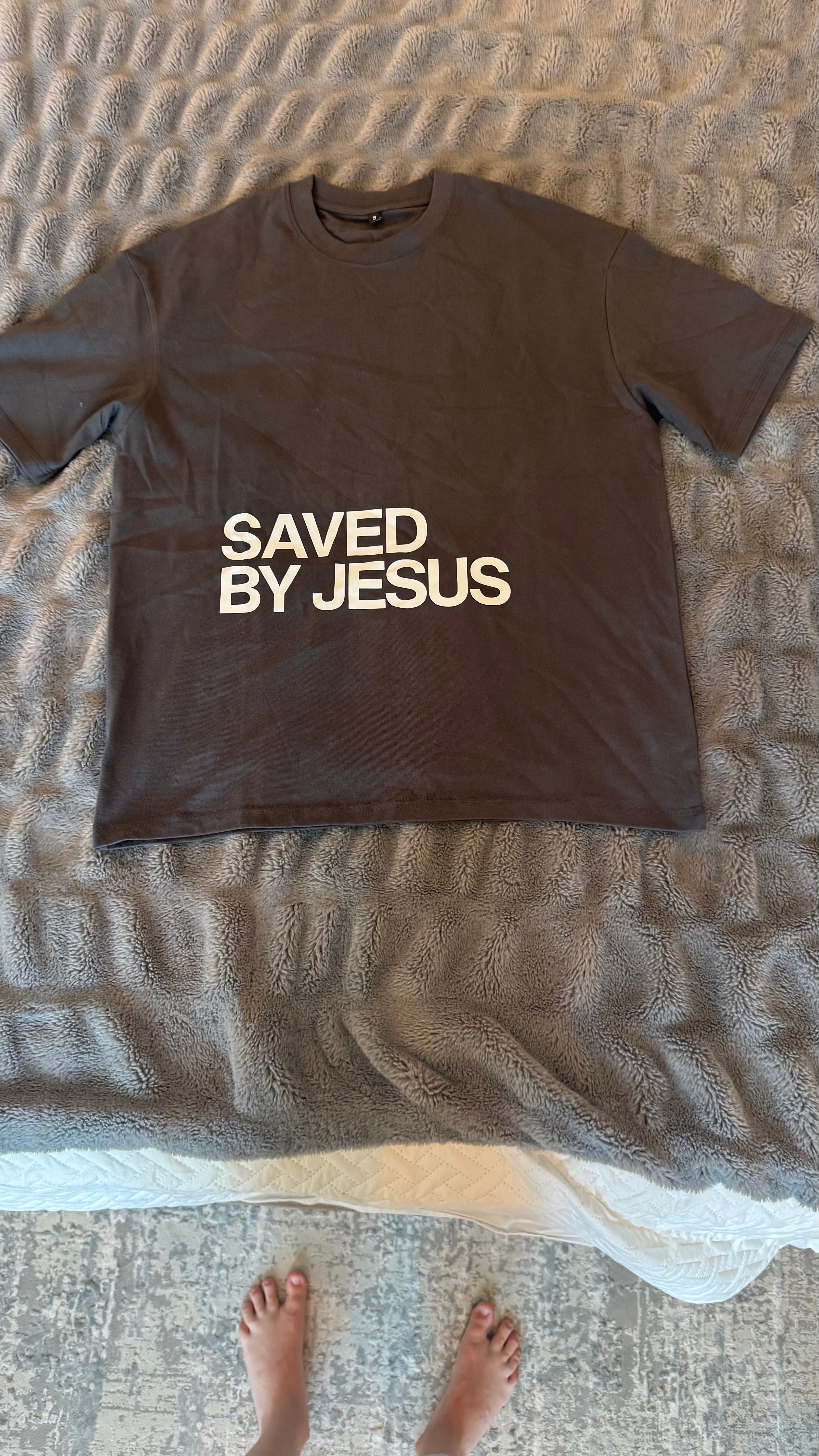 Saved By Jesus Comfort Colors Tee SMALL