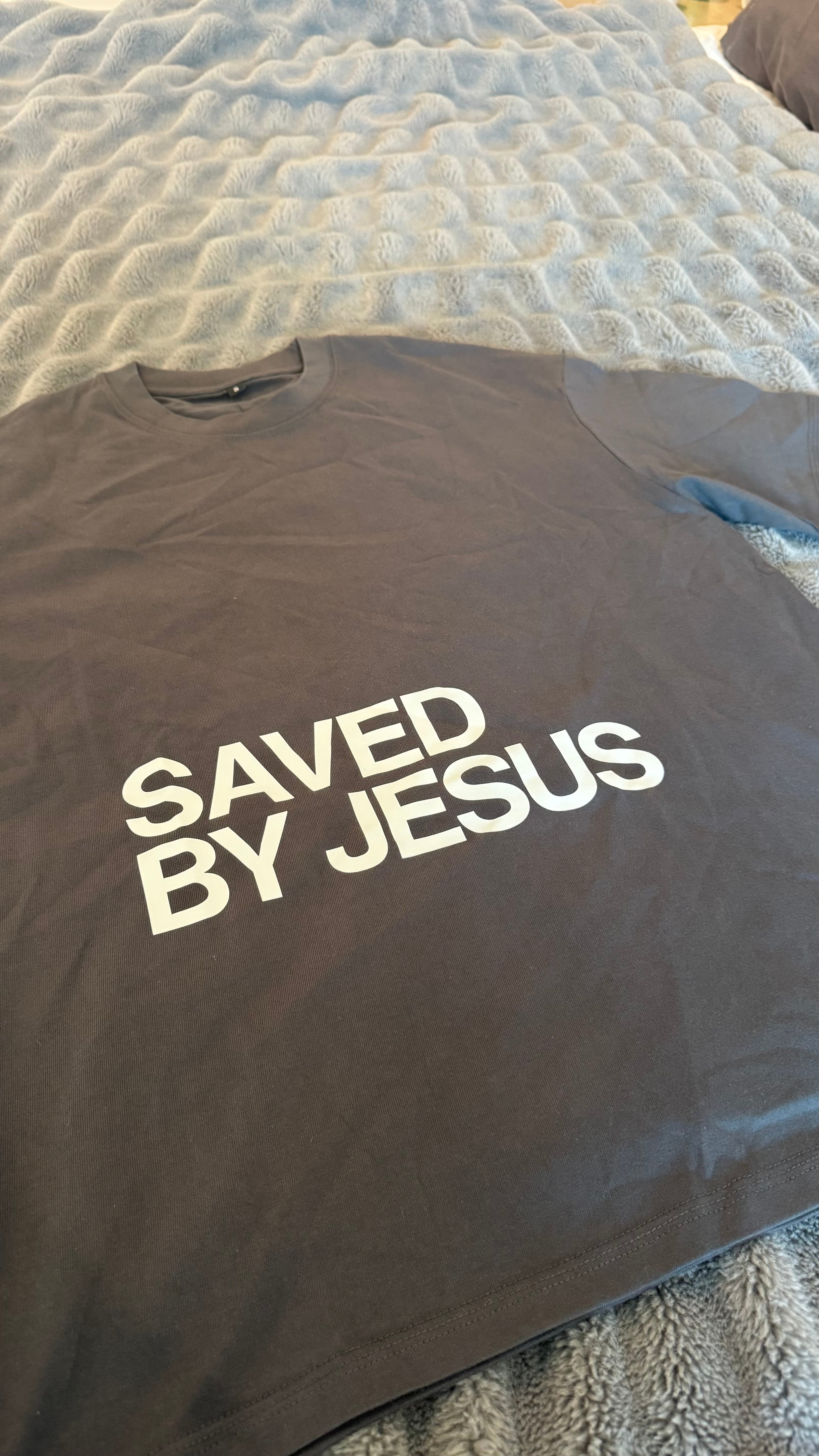 Saved By Jesus Comfort Colors Tee SMALL